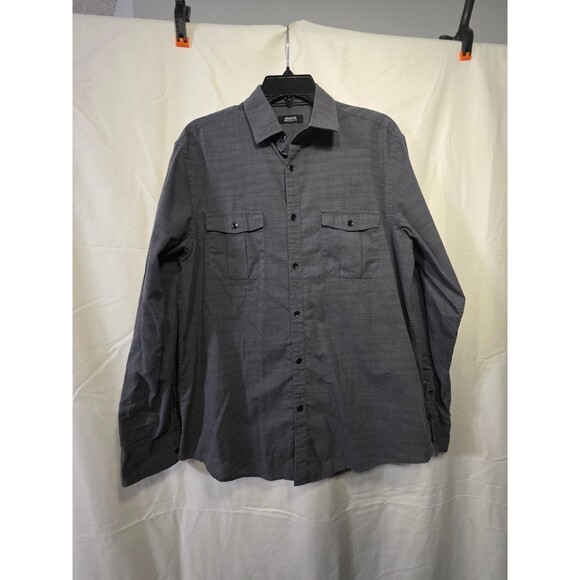 Alfani Other - Alfani Men's M Regular Fit Gray Long Sleeve Button Up Shirt Cotton Blend